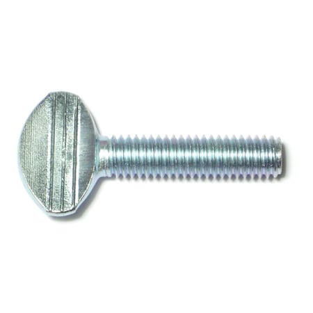 Midwest Fastener Thumb Screw, 3/8"-16 Thread Size, Spade, Zinc Plated Steel, 1-1/2 in Lg, 4 PK 60518